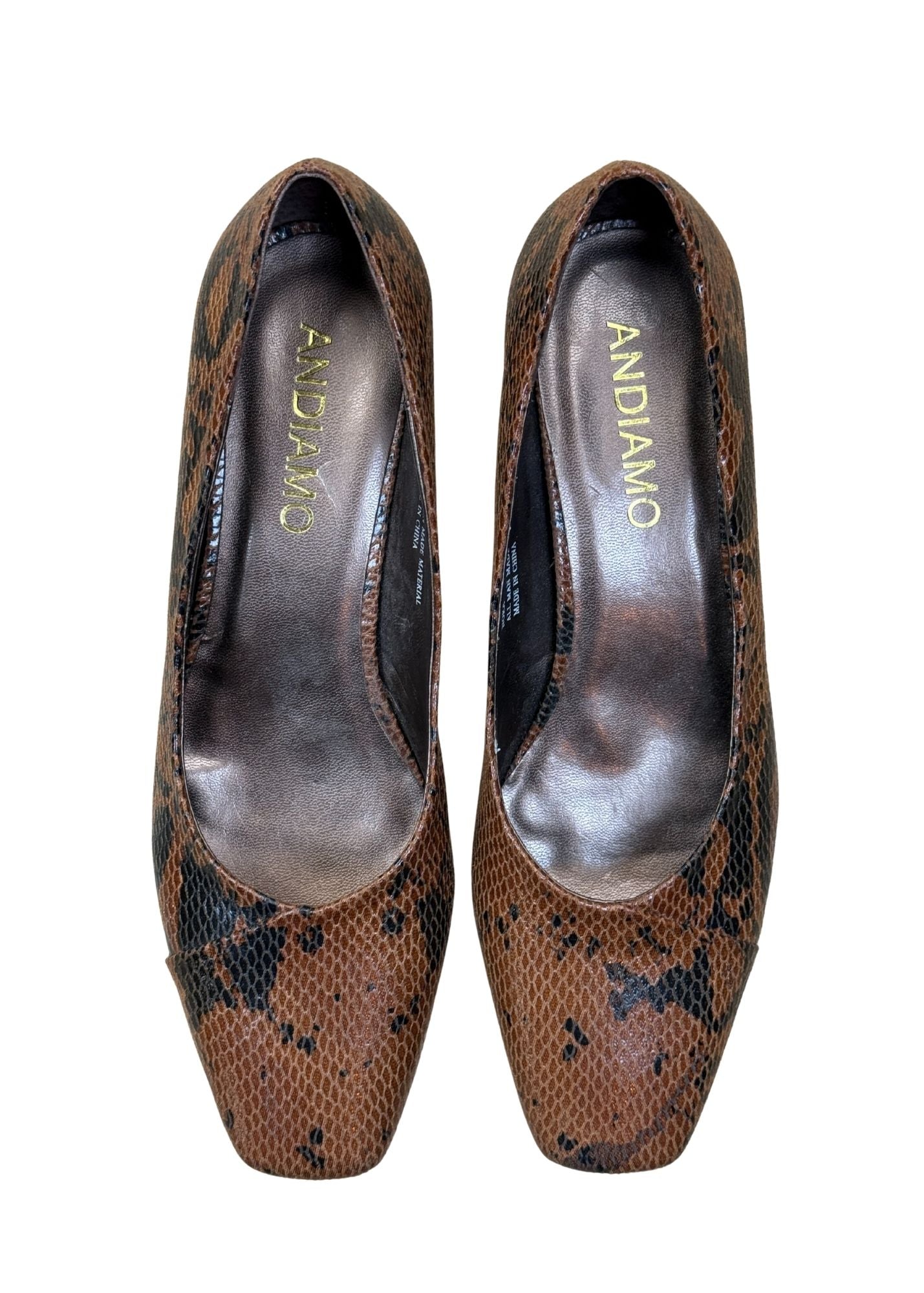 Pre-loved Andiamo Faux Snakeskin Pumps - Size 9