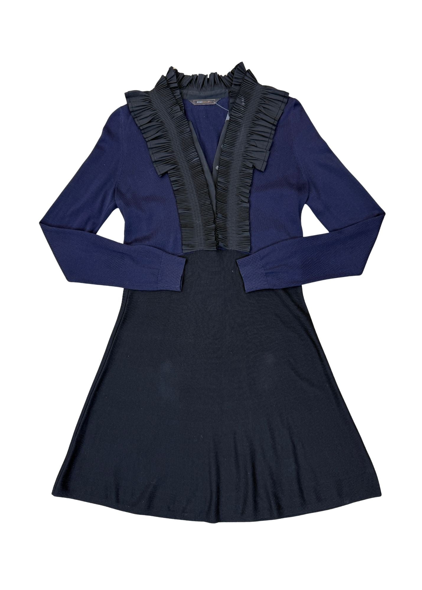 Preloved BCBG Navy & Black Dress - Size S