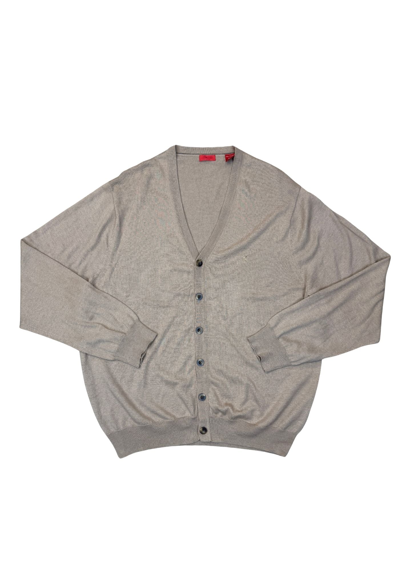 Vintage Izod Tan Grandpa Cardigan - Size XXL