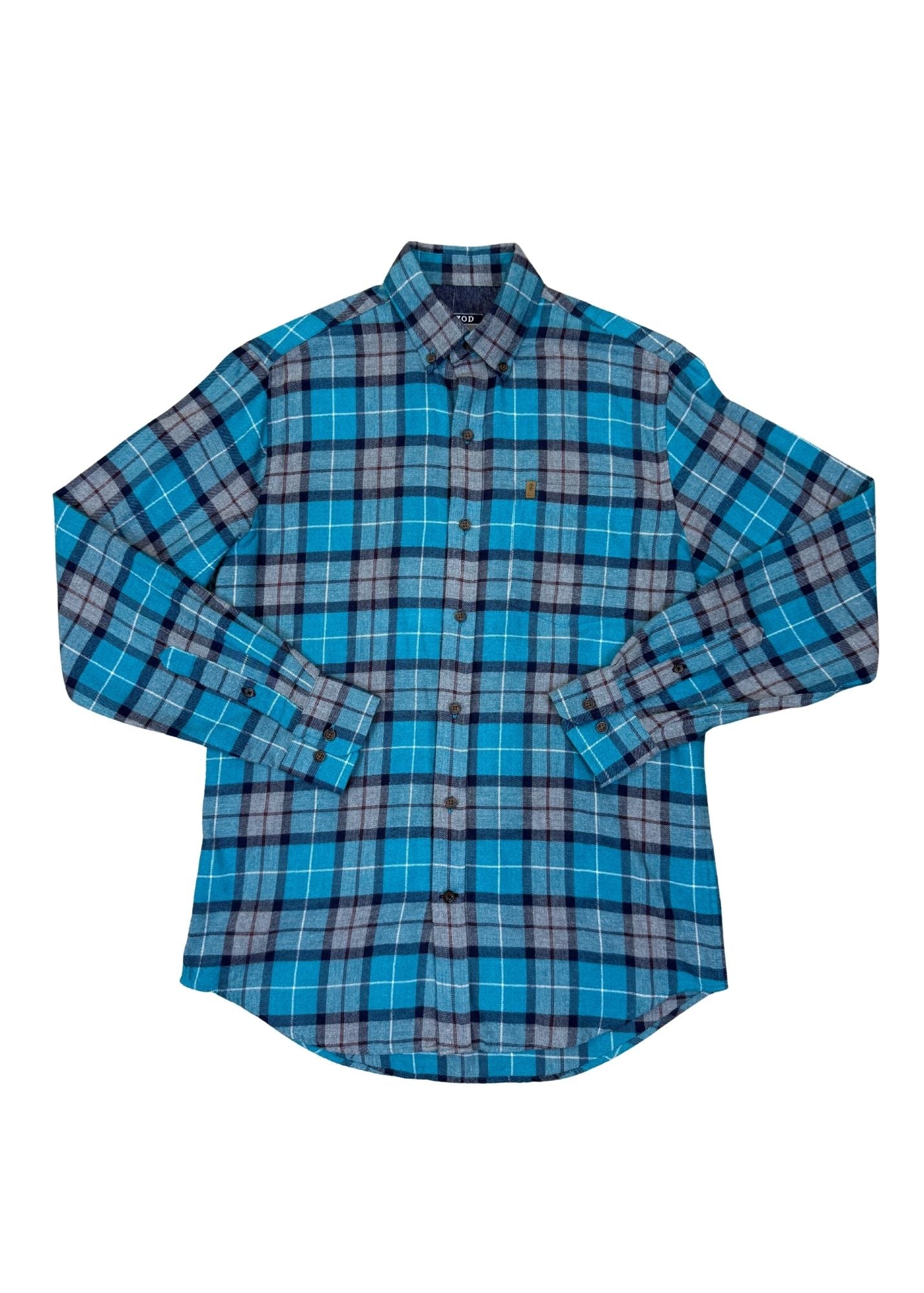 Pre-loved Izod Teal Flannel - Size S