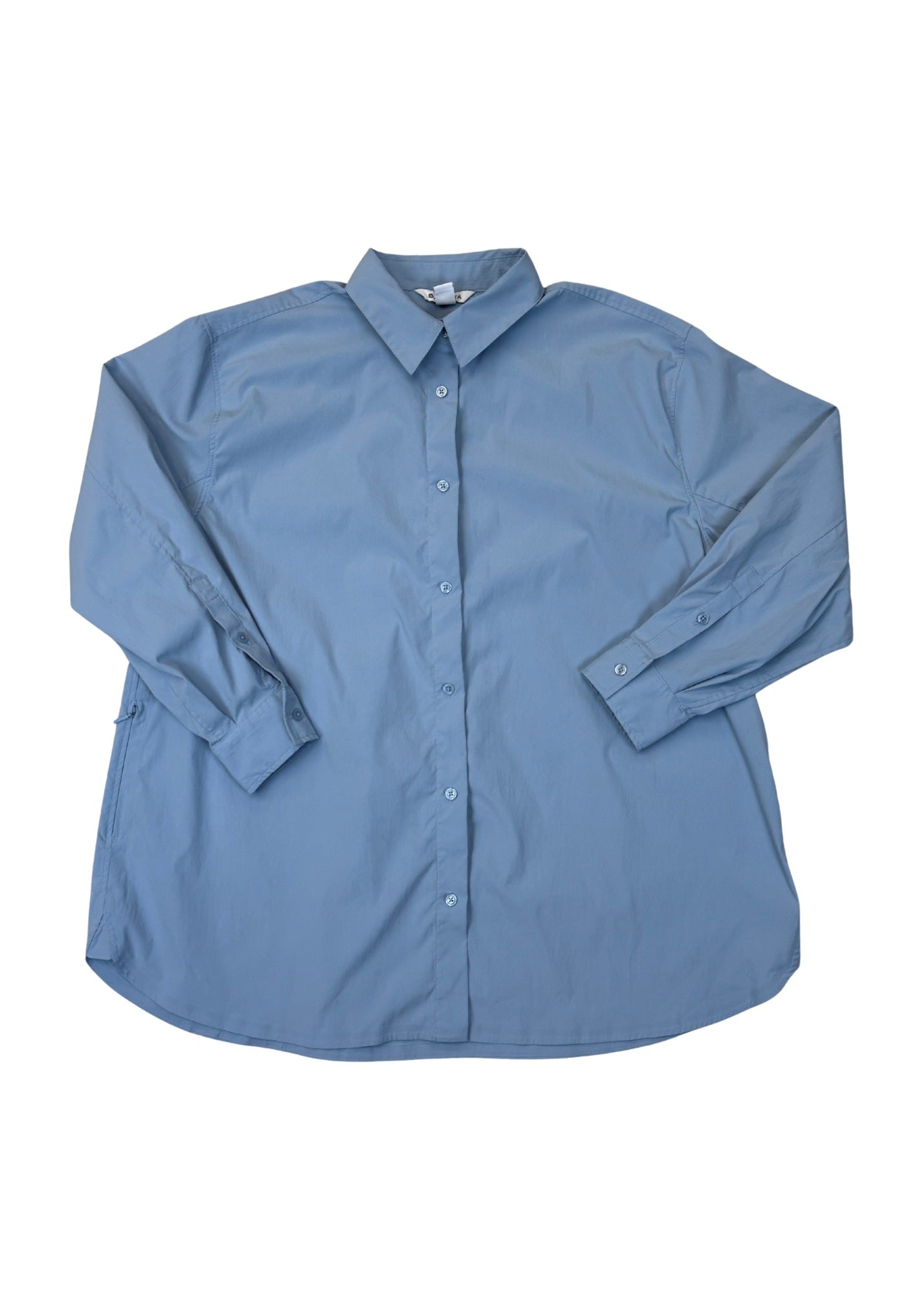 Pre-loved Blue Button Down Blouse - Size L