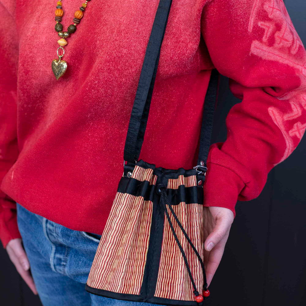 Vintage Drawstring Bucket Bag