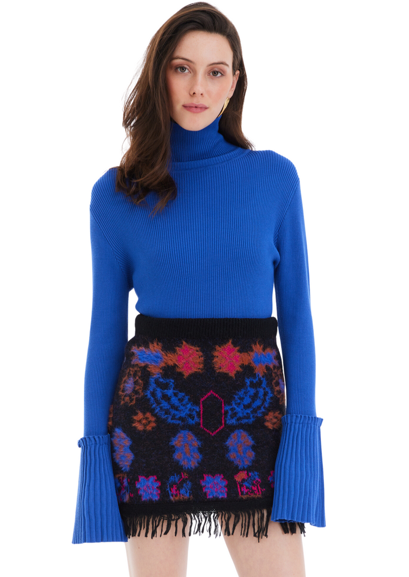 Yael Fringe Sweater Skirt