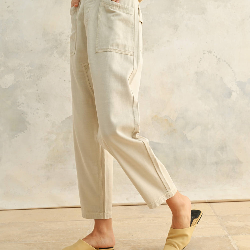 New Tencel Loose Pants - Cream