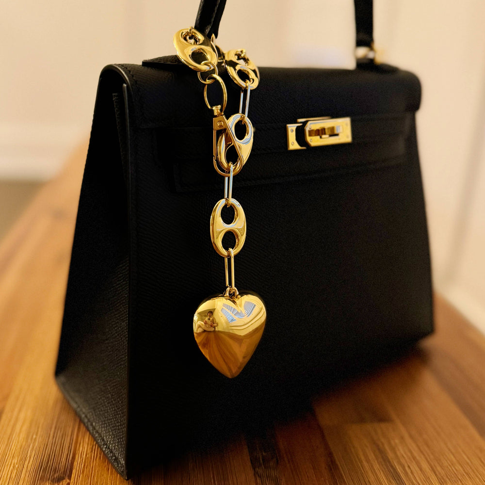 Horse Bits Heart Dangle Bag Charm