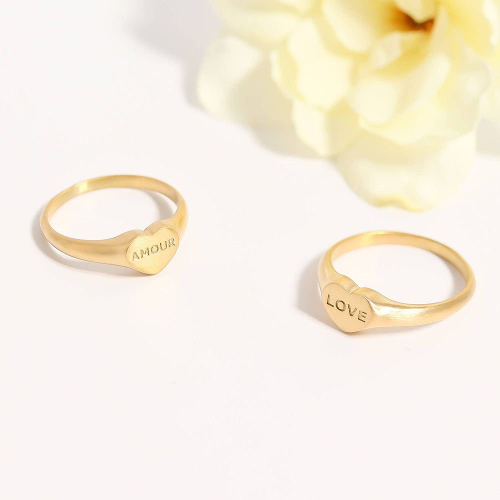 
                      
                        Amour Heart Signet Ring
                      
                    