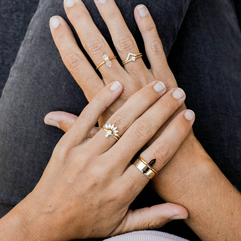 
                      
                        Gold Rings - Opal Crown
                      
                    