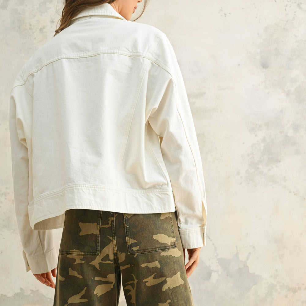 
                      
                        New Washed Cotton Jacket - White
                      
                    