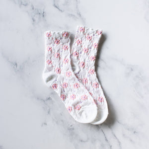 Floral Heart Casual Socks