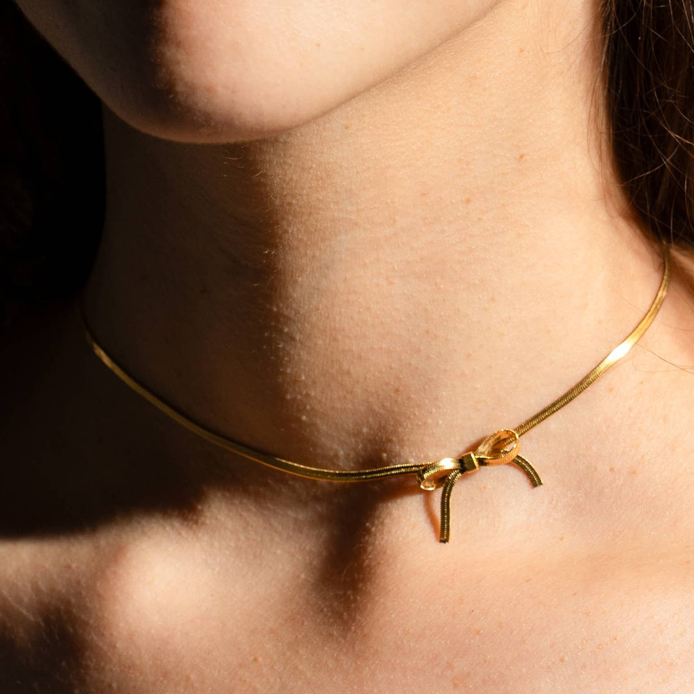 
                      
                        Bow Peep Choker / Necklace - 18K Gold Plated
                      
                    
