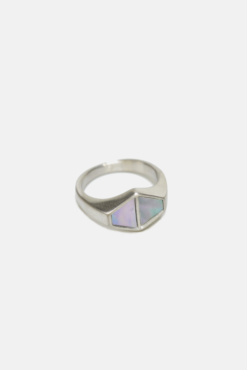 Mother of Pearl Duo Triangles Ring