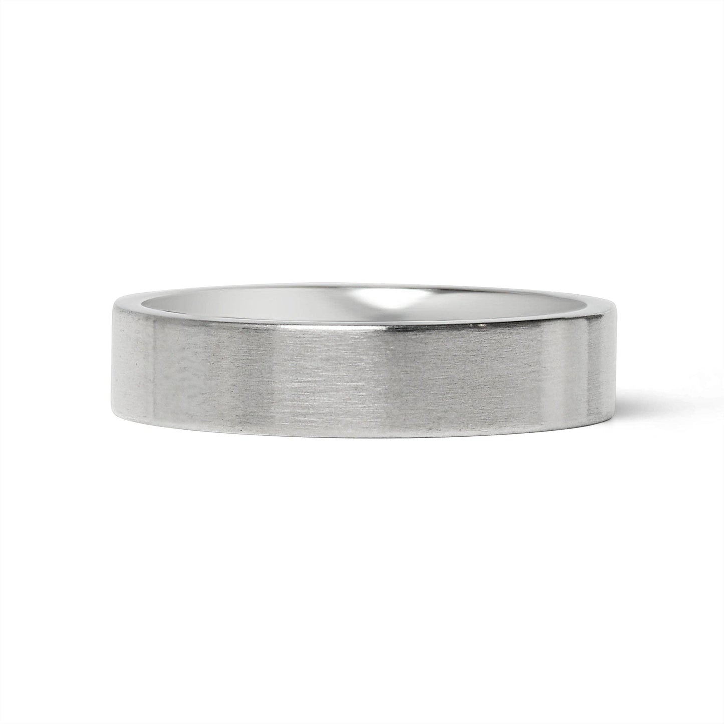 Brushed Flat Stainless Steel Ring