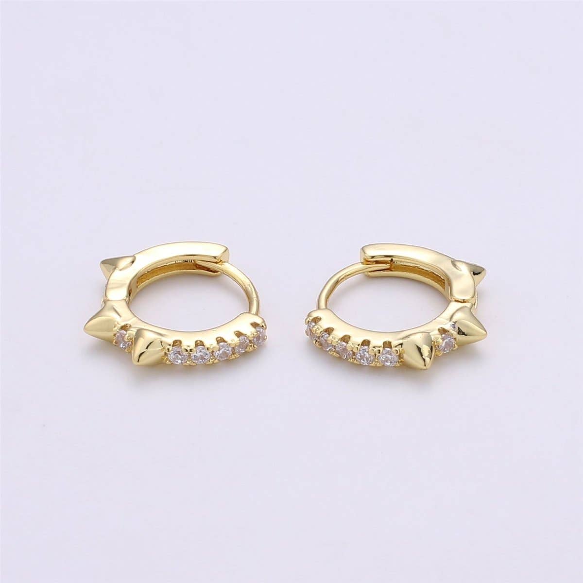 Gold Spike Hoops
