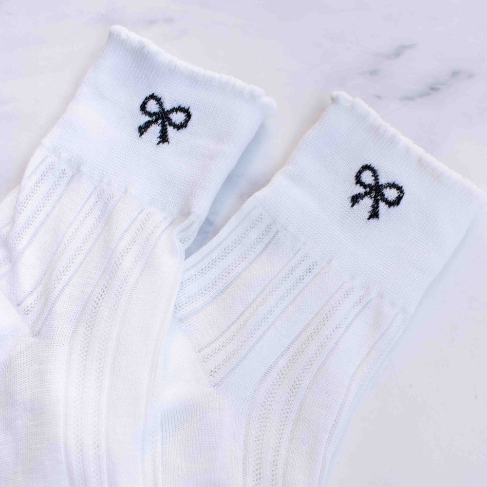
                      
                        Women's Sheer Stripe Bow Socks
                      
                    