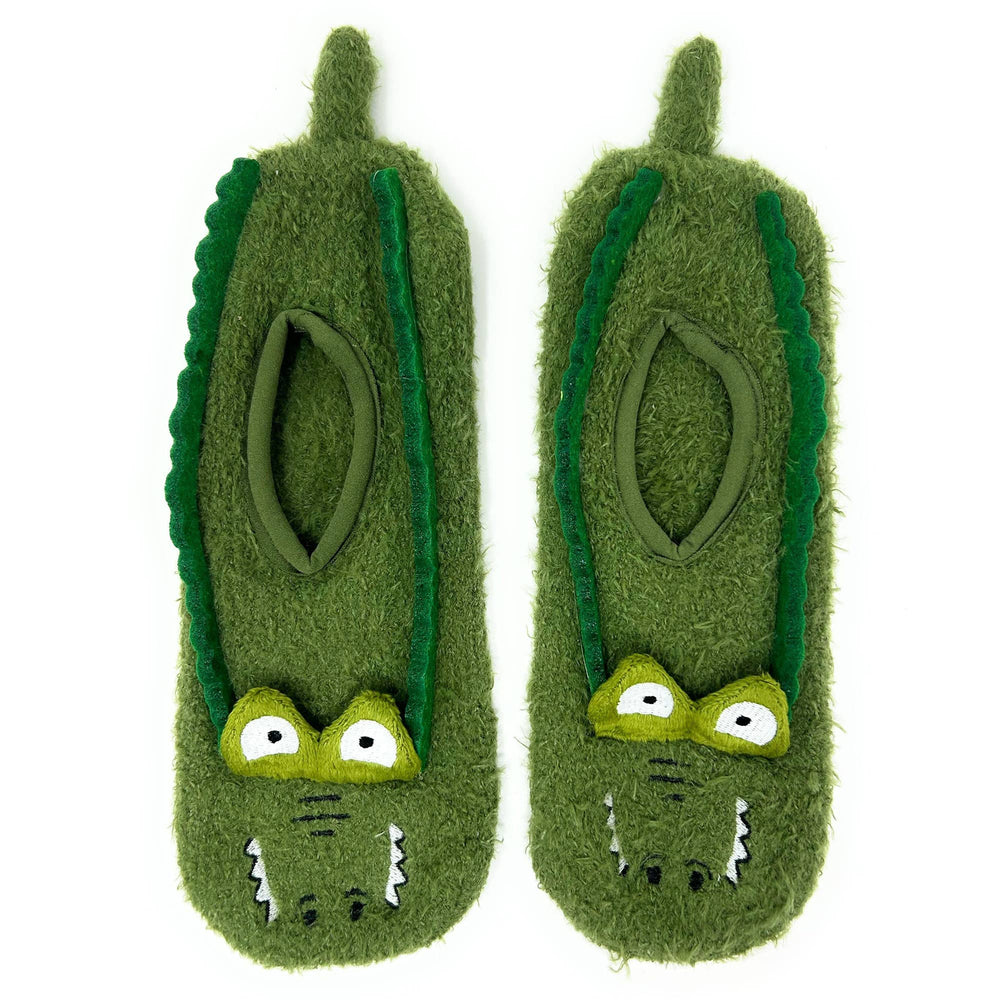 Gator Stride | Women's Funny Fuzzy Socks with Grippers