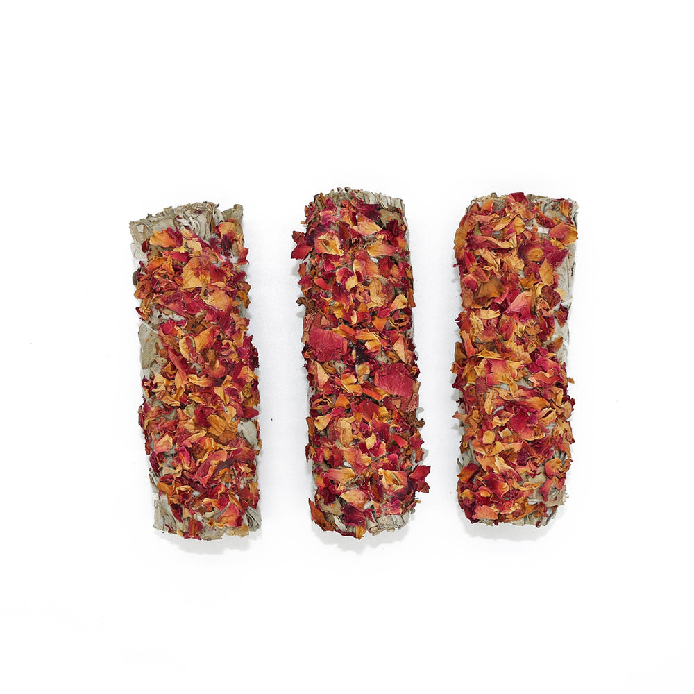 
                      
                        'Wild Rose' Floral White Sage Smudge Stick (4 in.)
                      
                    