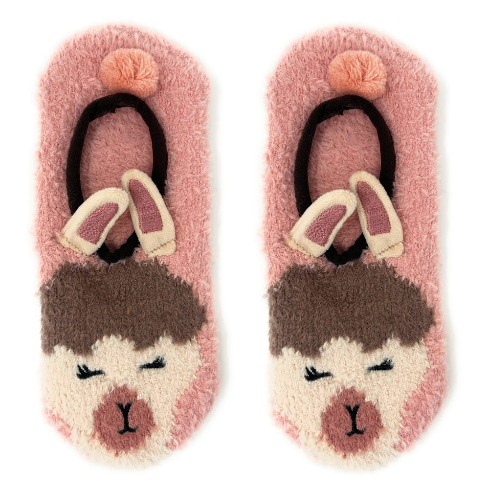 Llama BOK | Women's Non Slip Fuzzy Travel Slipper Socks