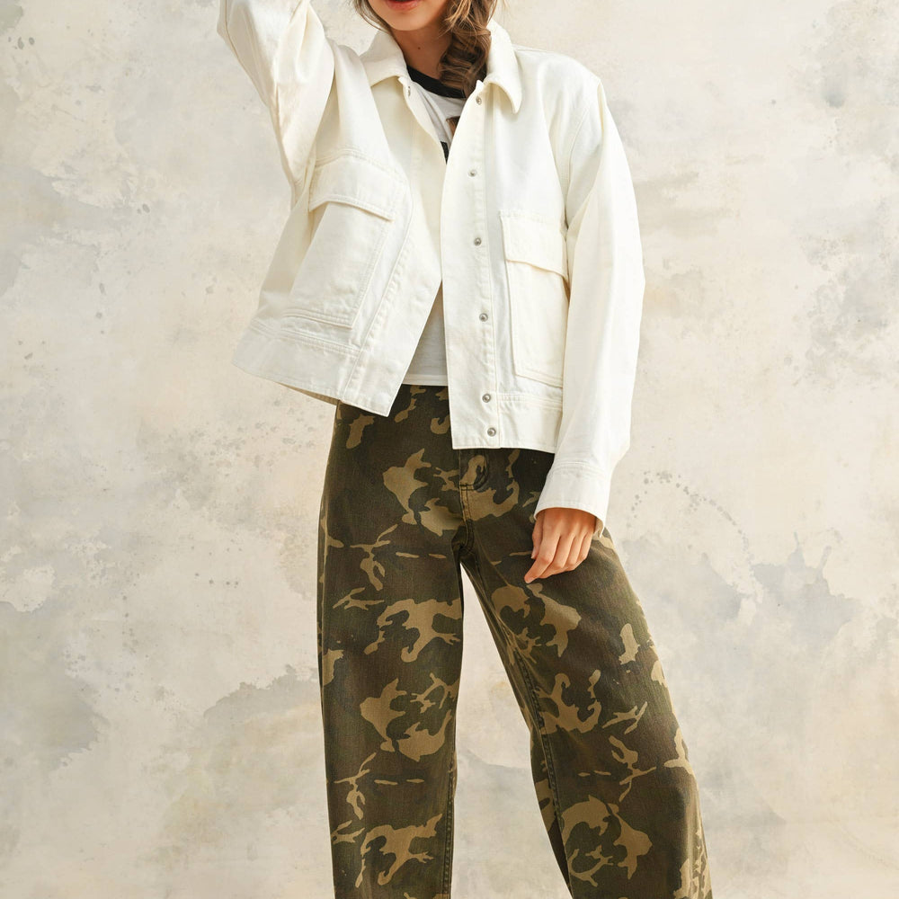 
                      
                        New Washed Cotton Jacket - White
                      
                    