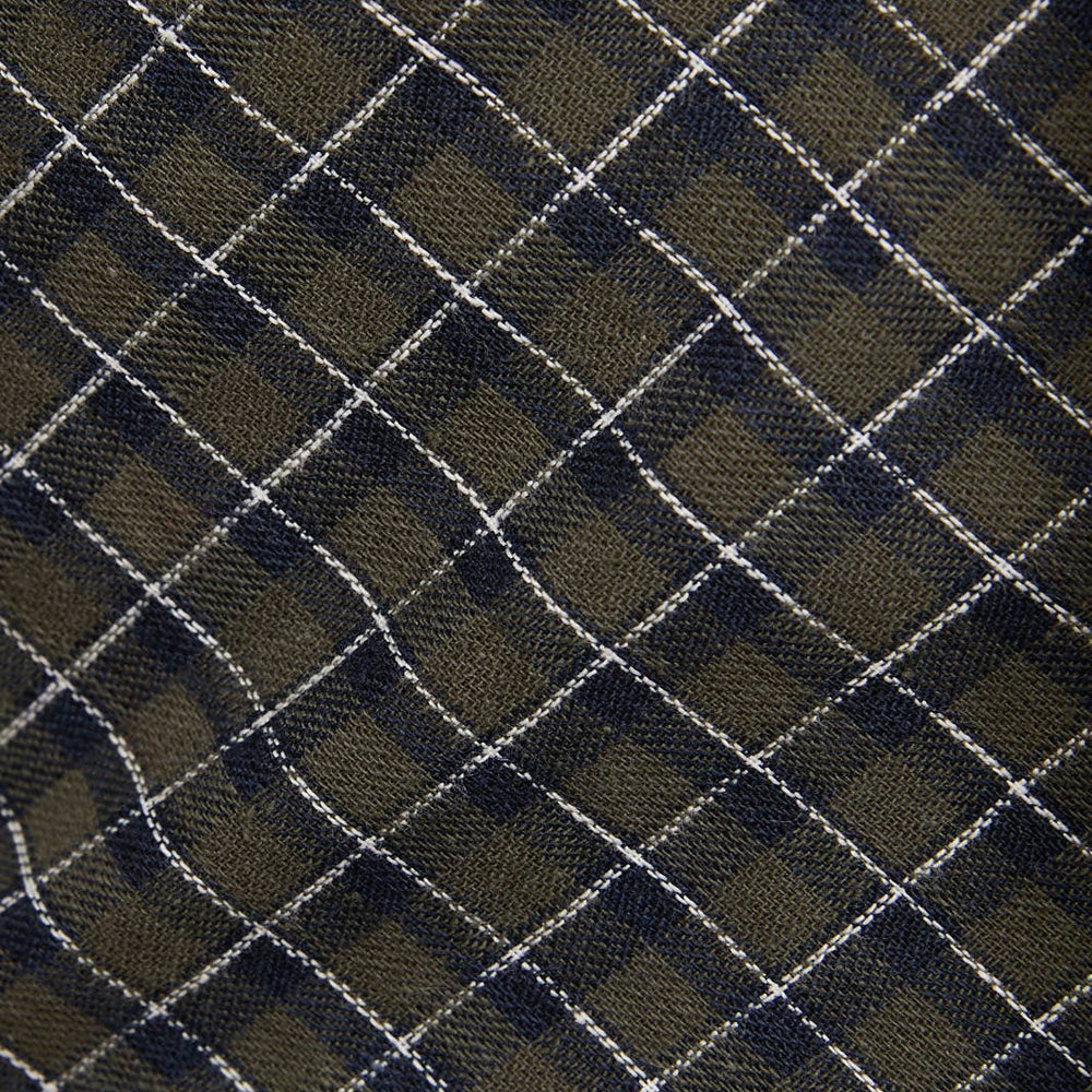 
                      
                        Halter Neck Top With Side Zipper - Olive and Navy Plaid
                      
                    