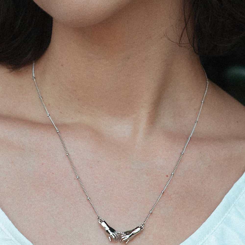 
                      
                        Script Necklace - Silver Rhodium Plated
                      
                    