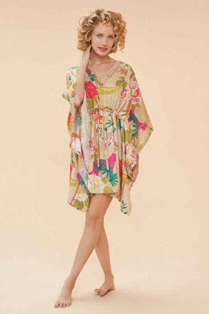 Beach Cover Up in Tropical Flora
