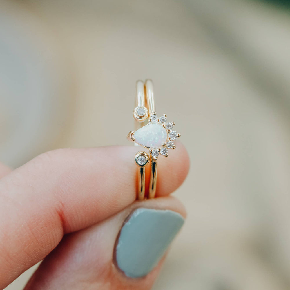 
                      
                        Gold Rings - Opal Burst CZ
                      
                    