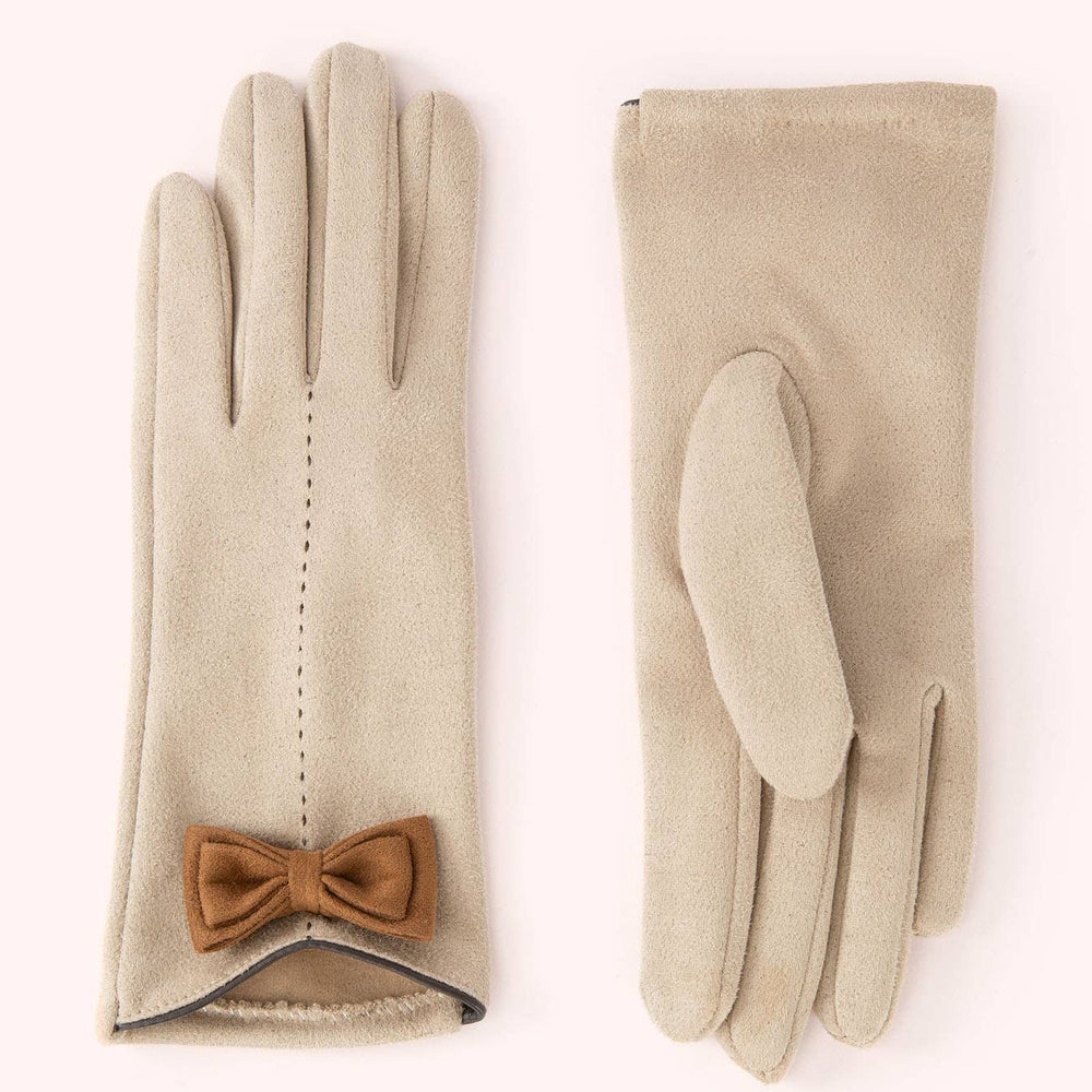 Adalyn Gloves - Taupe & Chocolate