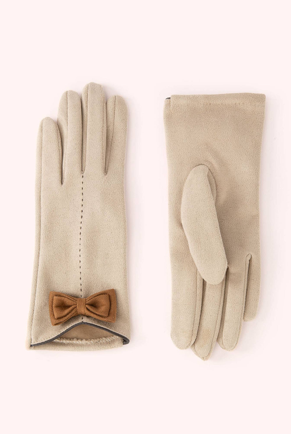 Adalyn Gloves - Taupe & Chocolate