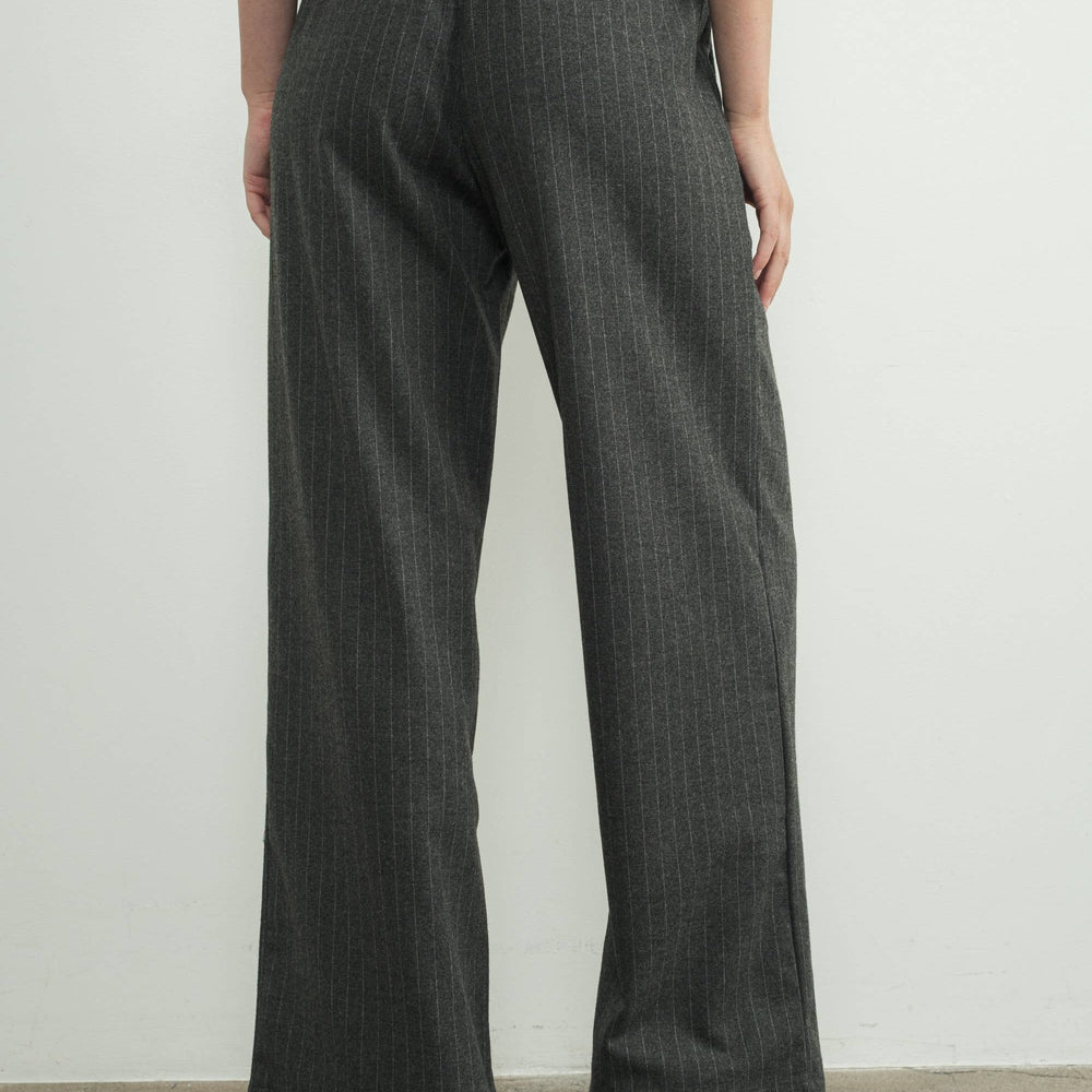 
                      
                        Pin-stripe Waist Elastic Tailored Pants
                      
                    