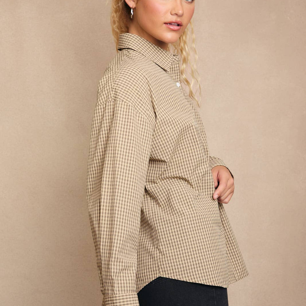 
                      
                        Collard Lace Up Back Detail Oversized Shirt
                      
                    