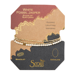 Delicate Bracelet - White Fossil/Gold