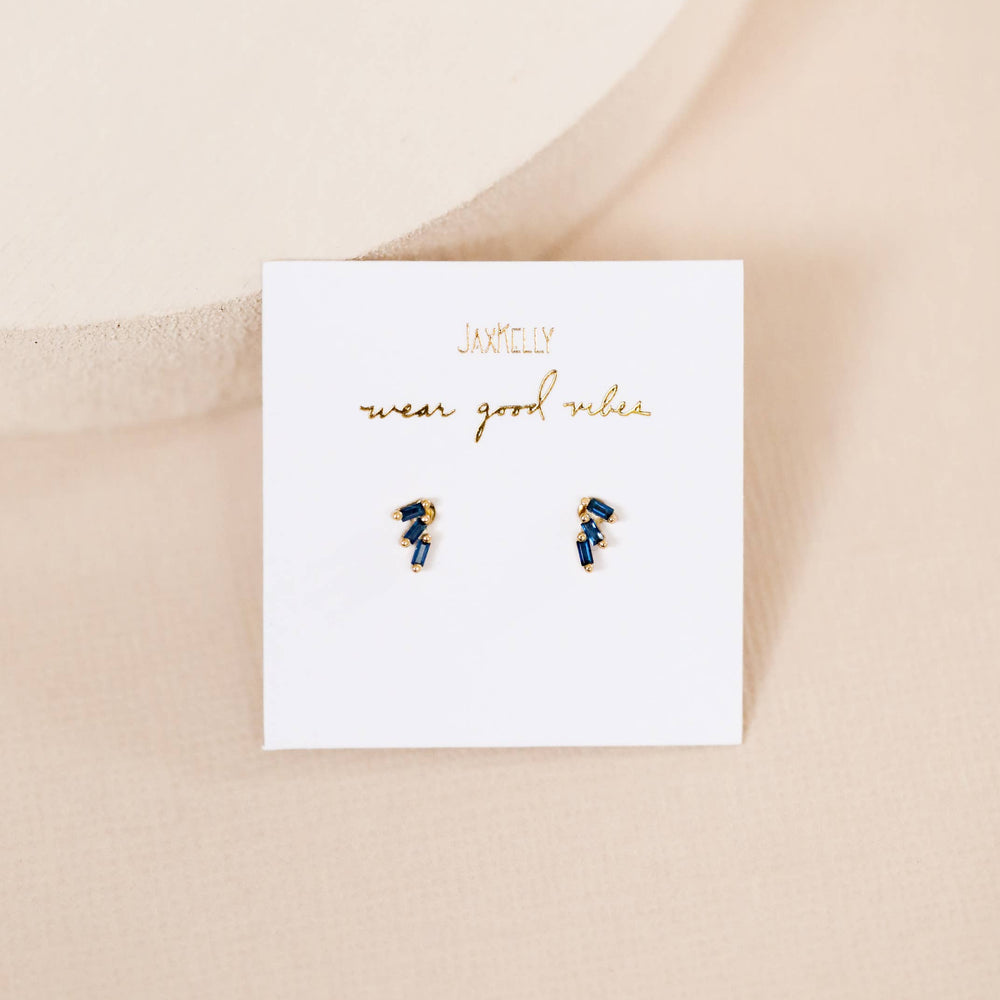 
                      
                        Offset Trio - Sapphire - Gold Earrings
                      
                    