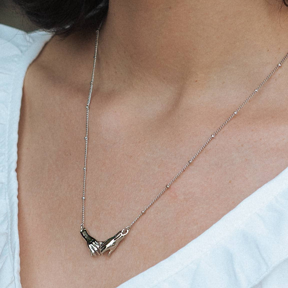 
                      
                        Script Necklace - Silver Rhodium Plated
                      
                    