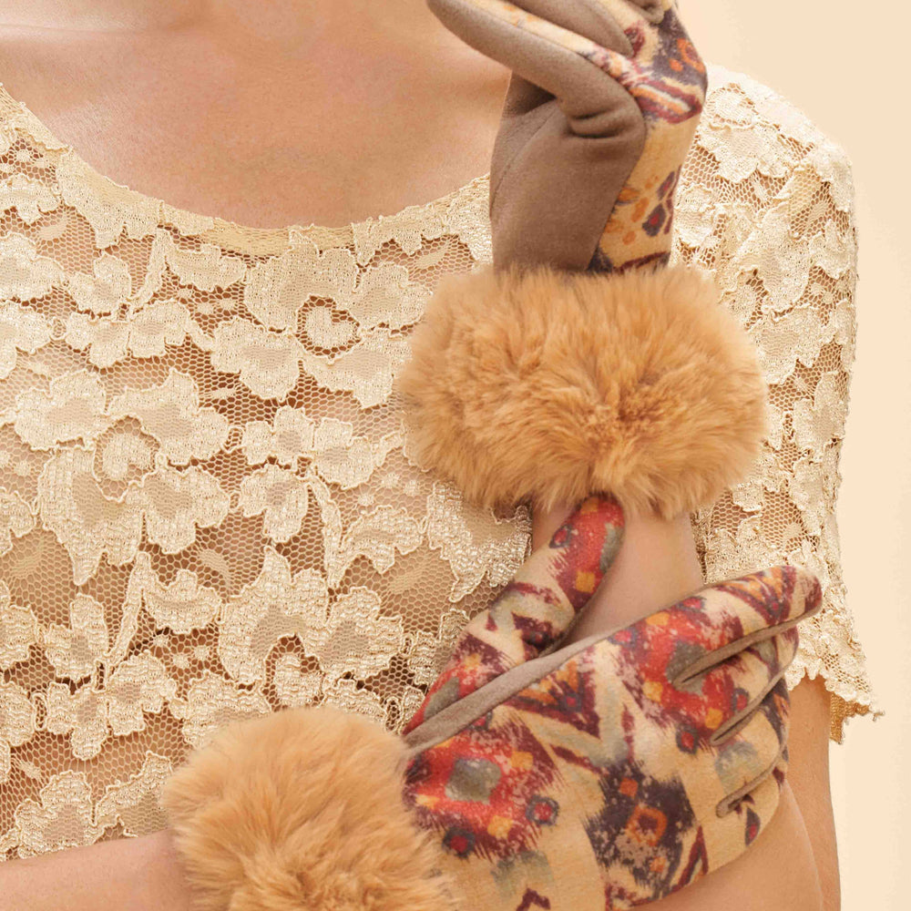 Bernadette Gloves - Warm Ikat