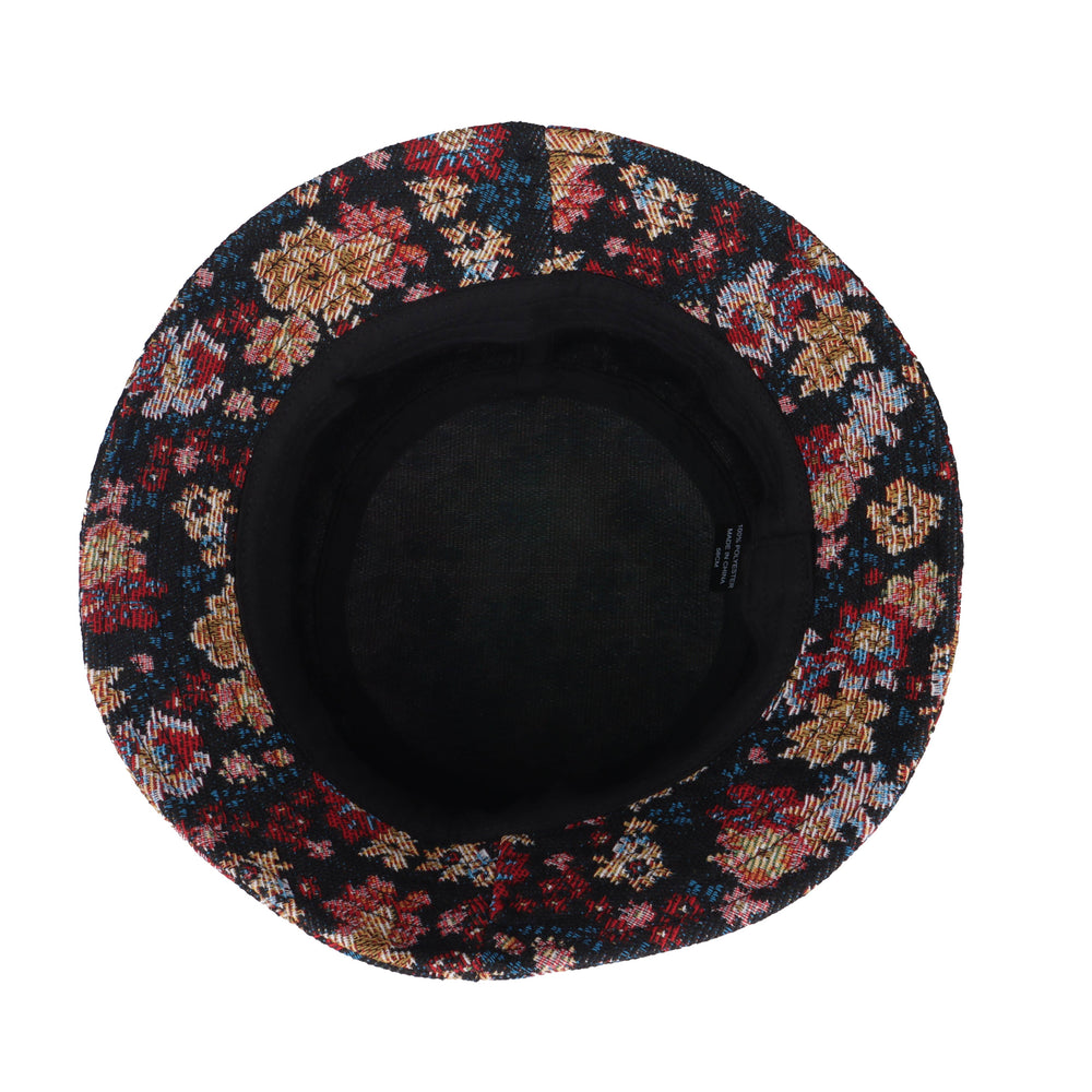
                      
                        HatPhile Floral Tapestry Jacquard Bucket Hat - Black Floral
                      
                    