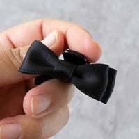 Tiny Satin Bow Hair Clip Set