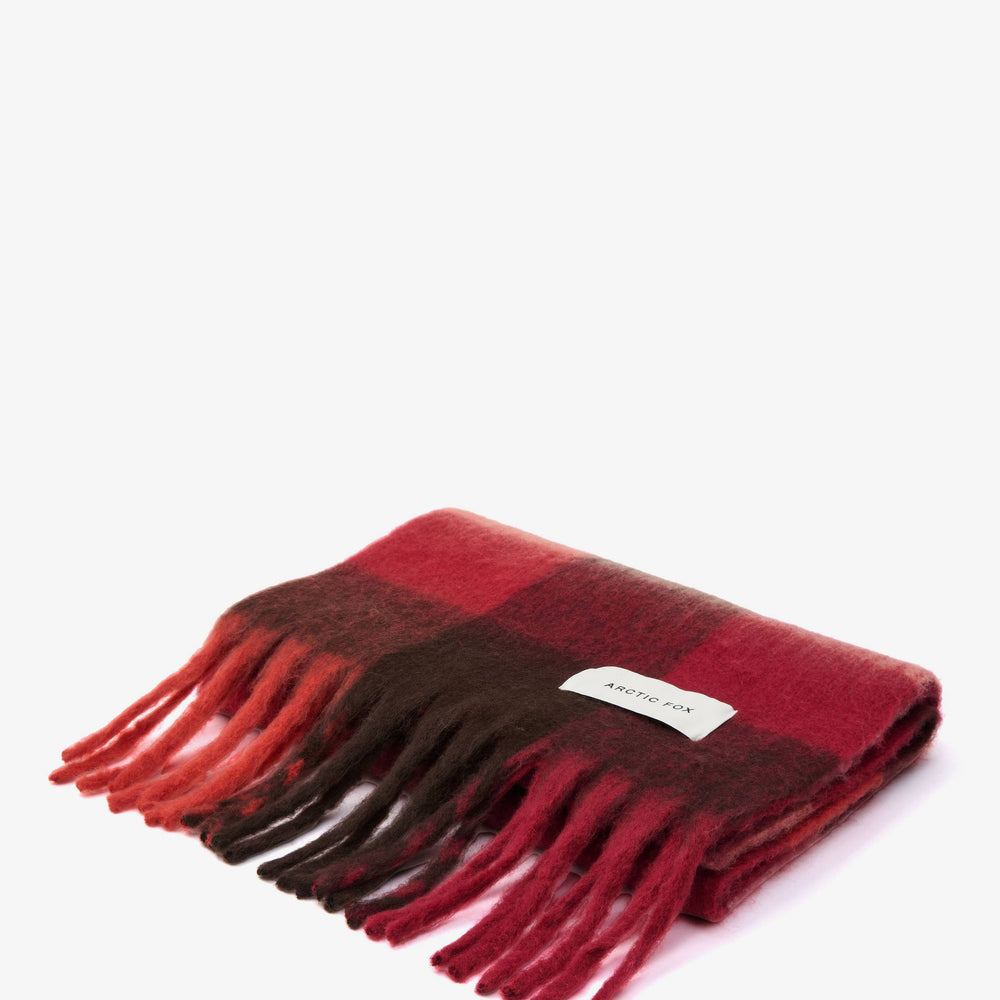 
                      
                        The Reykjavik Scarf - 100% Recycled - Burgundy check
                      
                    