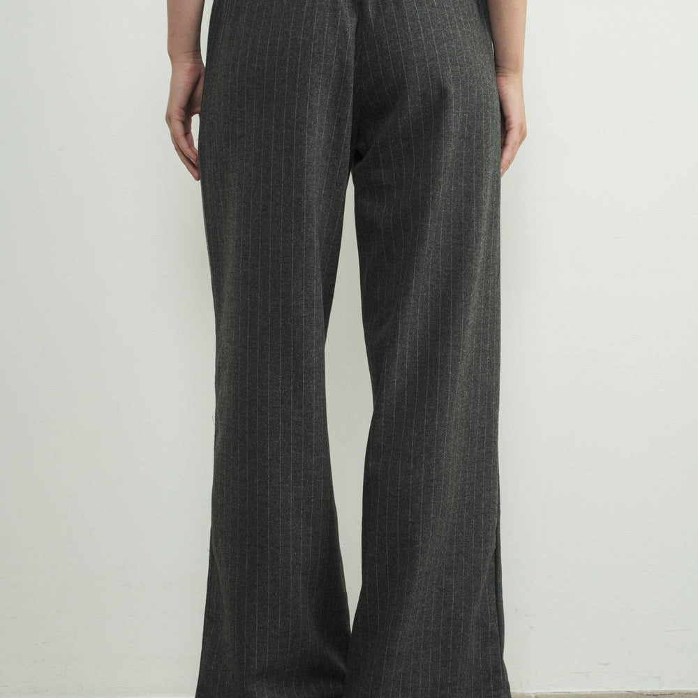 
                      
                        Pin-stripe Waist Elastic Tailored Pants
                      
                    