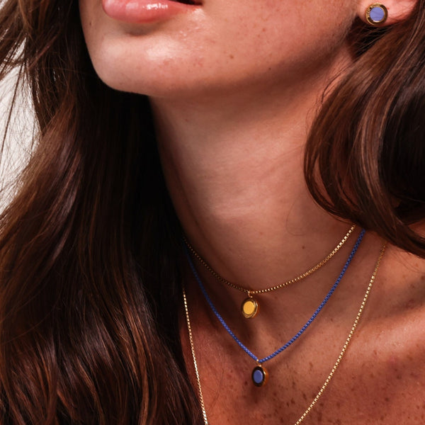 Ocean Persian Blue Chip Necklace