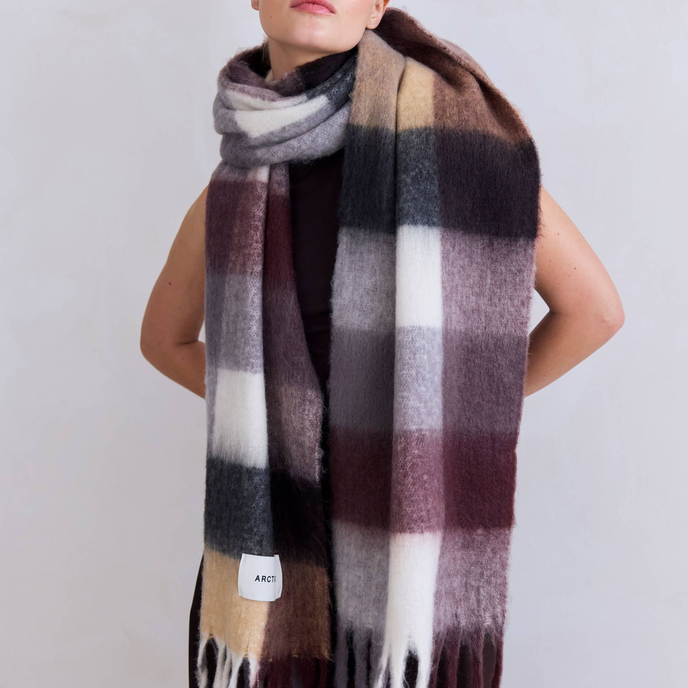 The Reykjavik Scarf - 100% Recycled - Purple/Brown