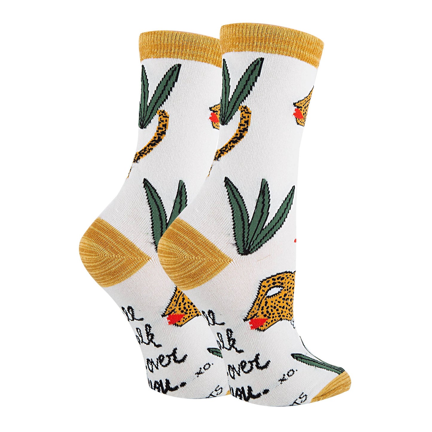 Walk Over You | Women's Premium Cotton Crew Socks