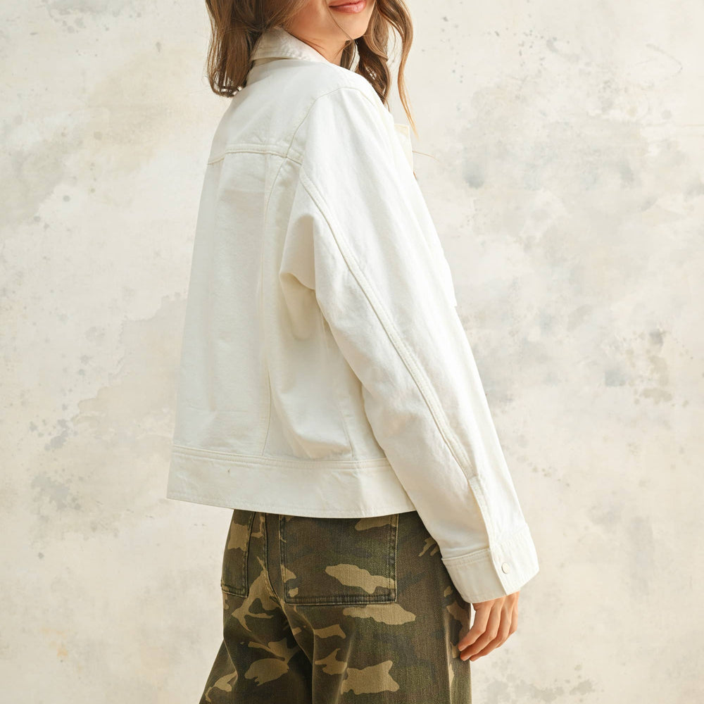 New Washed Cotton Jacket - White