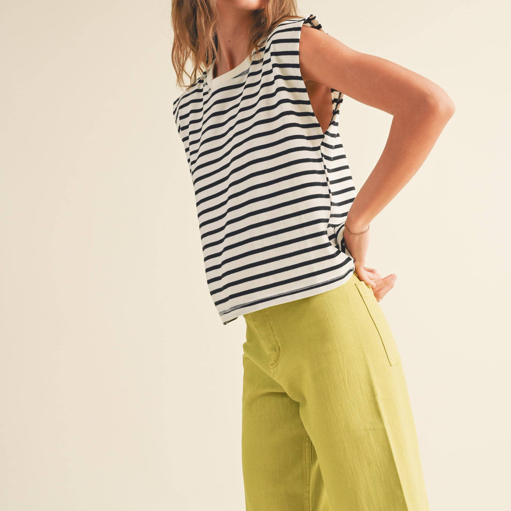 New Striped Sleeveless Top