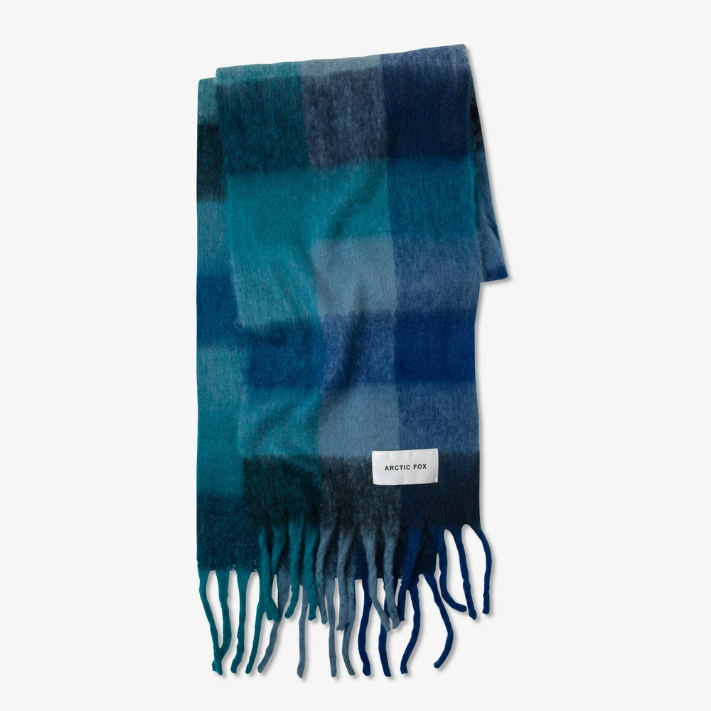 The Reykjavik Scarf - 100% Recycled - Blue Check