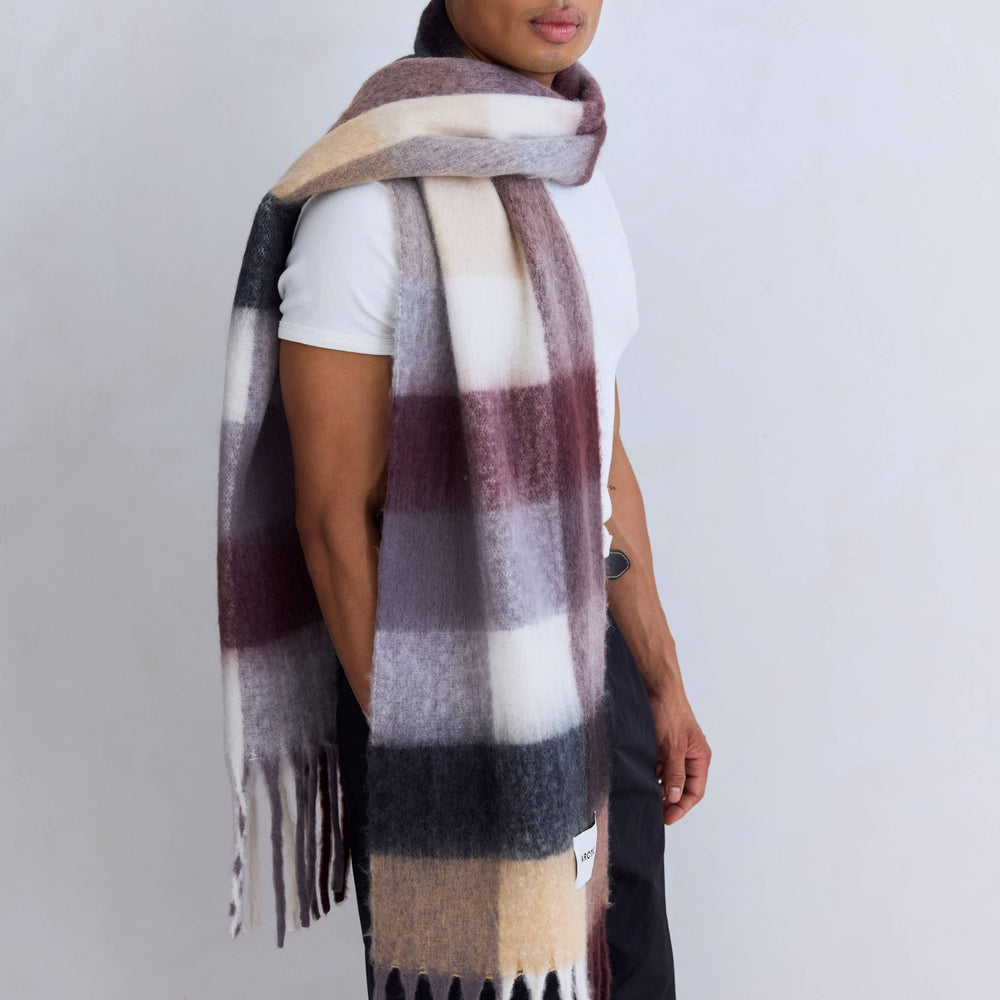 
                      
                        The Reykjavik Scarf - 100% Recycled - Purple/Brown
                      
                    