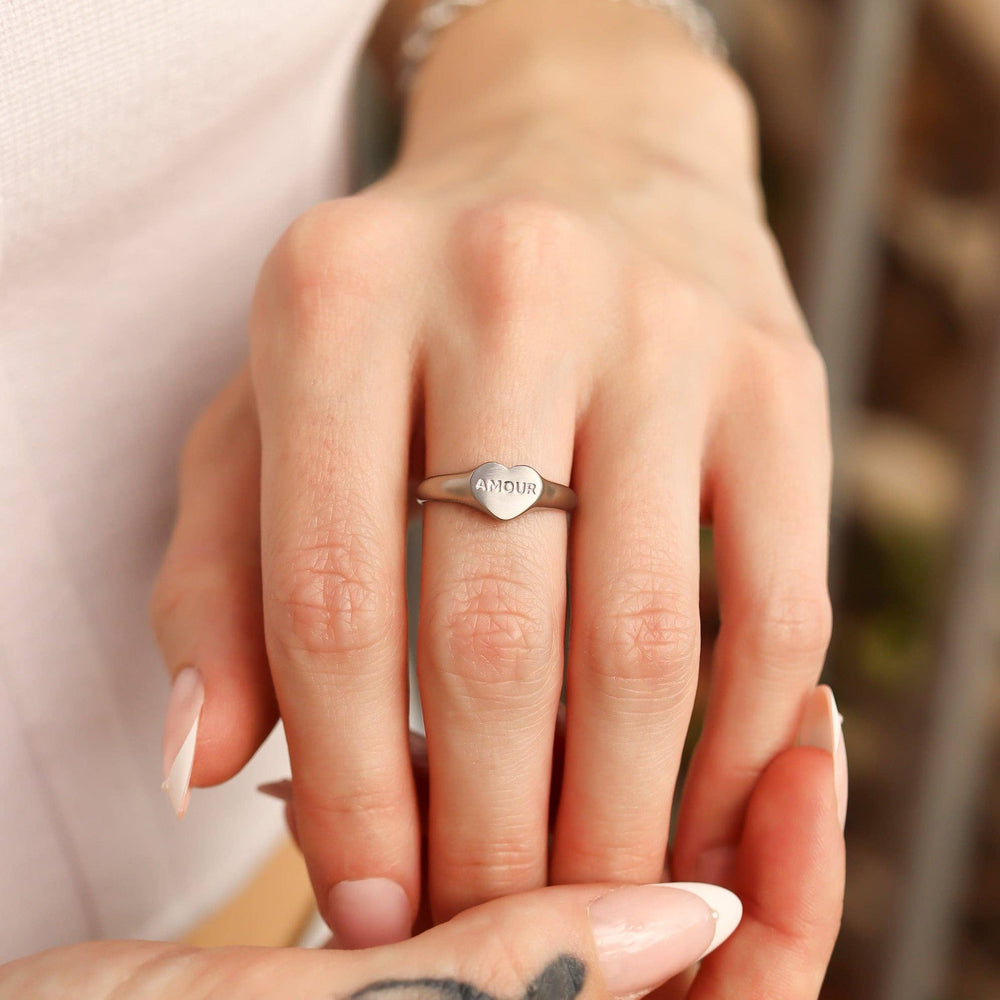 
                      
                        Amour Heart Signet Ring
                      
                    
