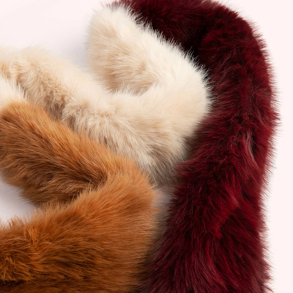 Elsa 3-tone Scarf - Damson/Mocca/Cream