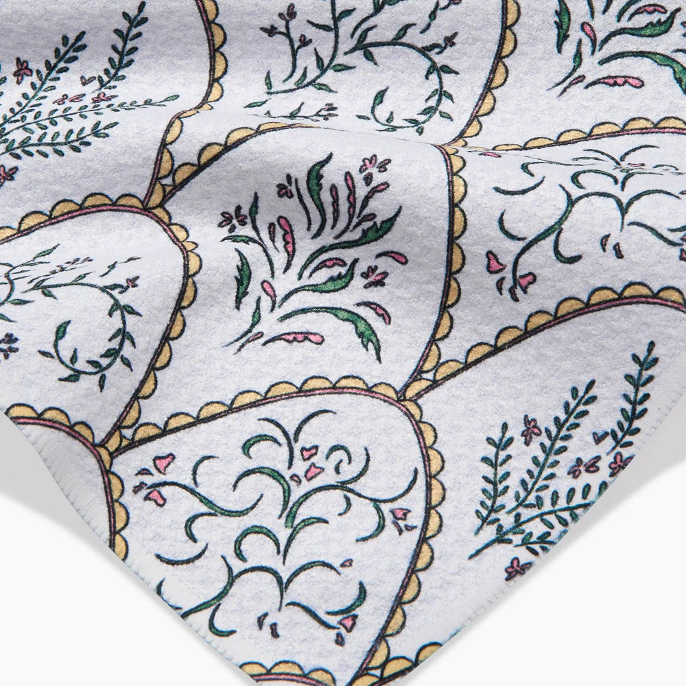 Floral Scallops Bar Towel