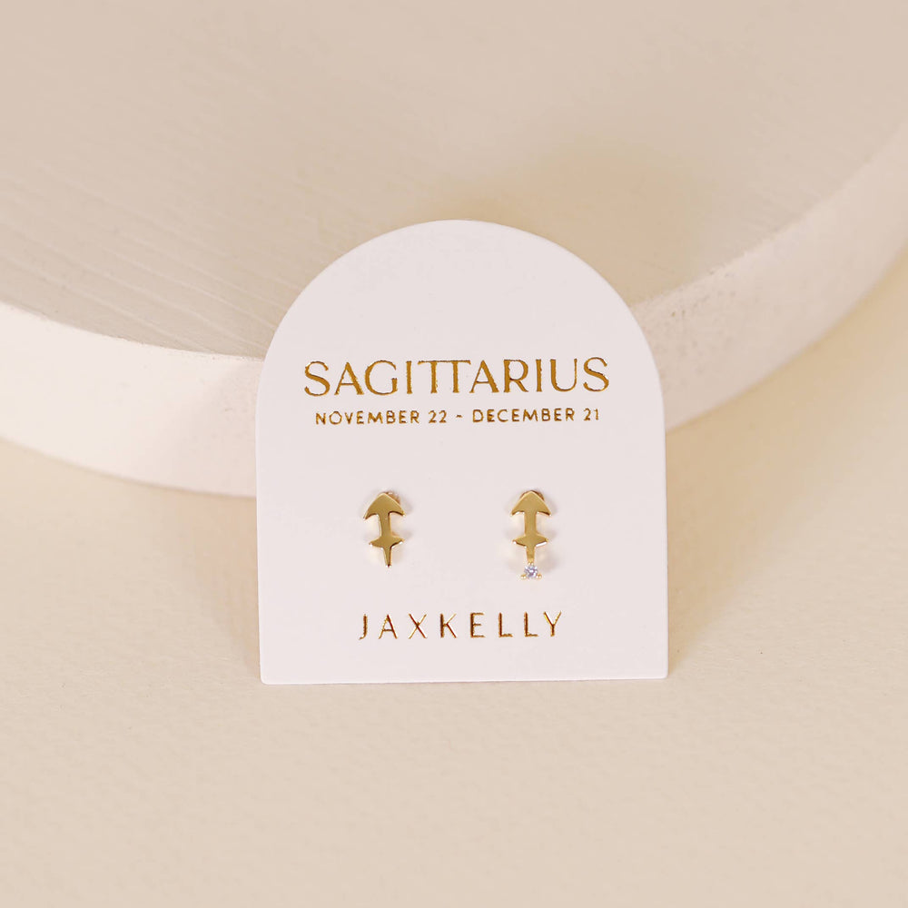 Zodiac Gold Earrings - Sagittarius