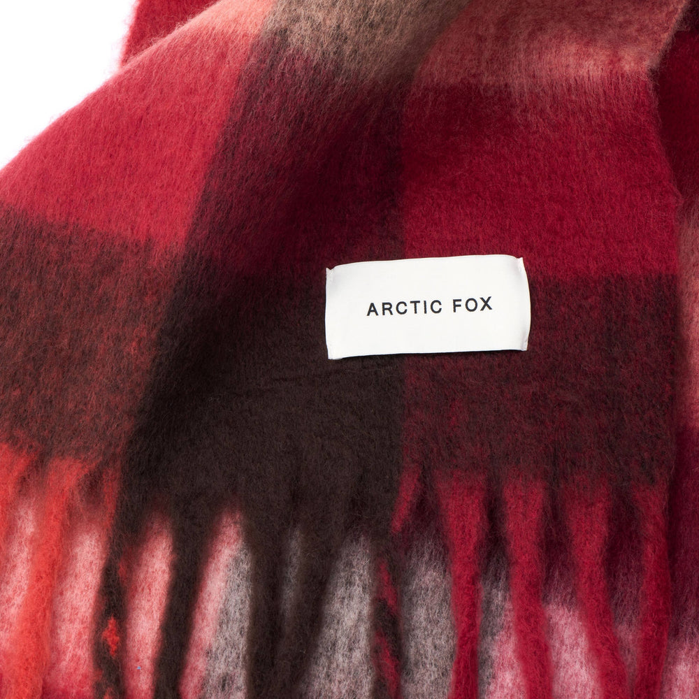 
                      
                        The Reykjavik Scarf - 100% Recycled - Burgundy check
                      
                    